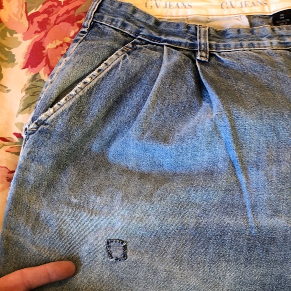 Vintage Gloria Vanderbilt Size 20W Booty Jeans Peg 100% Cotton HandStitch Patch - Picture 14 of 16